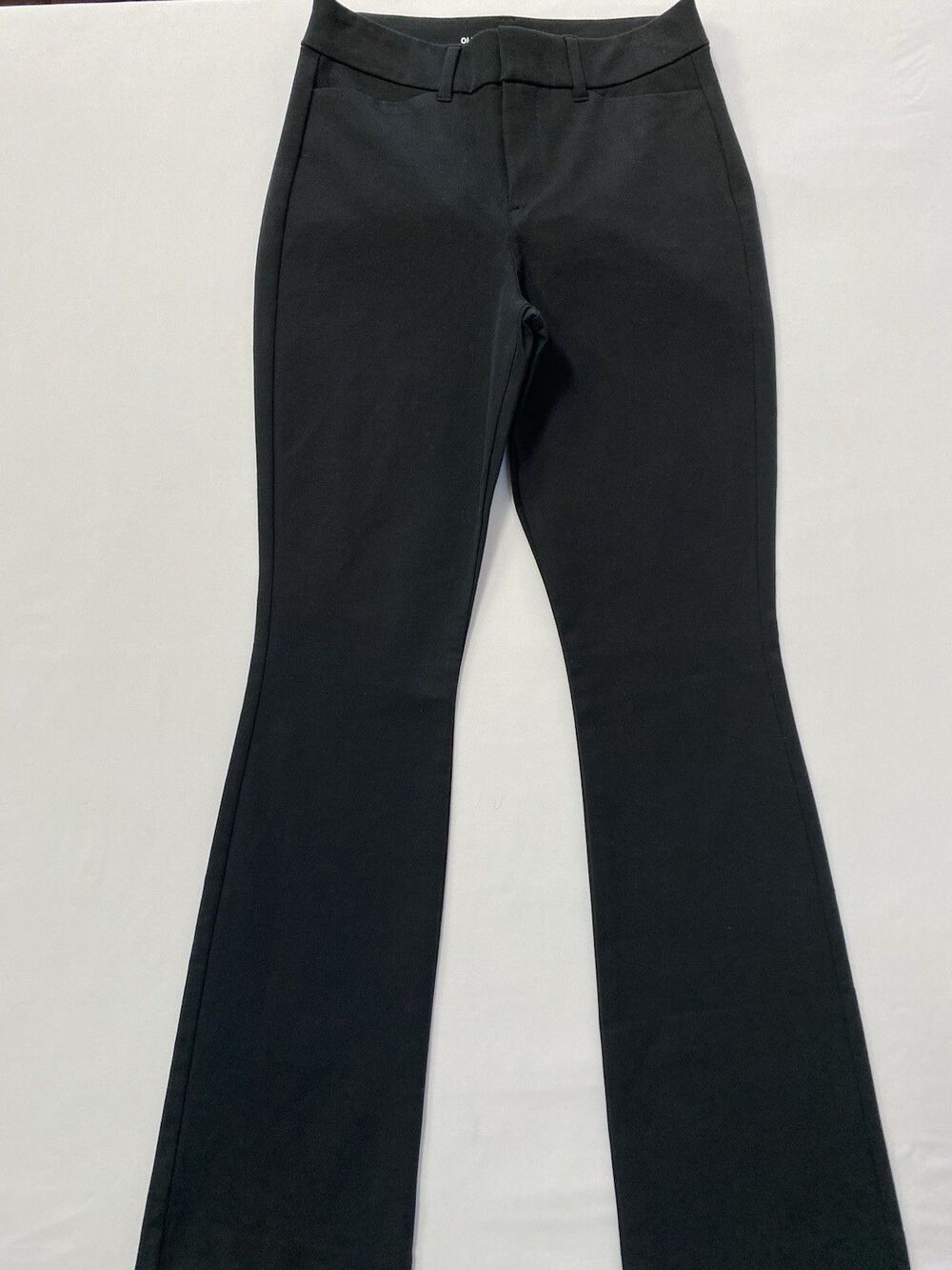 Old Navy Women's Zip Fly High-Waisted Pixie Flare Pants AR8 Black Size 0 NWT